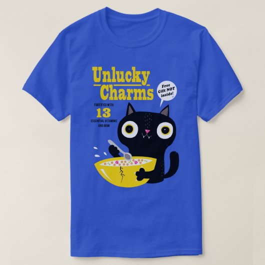 キャットアンラッキーチャーム Tシャツ (デザイン正面)