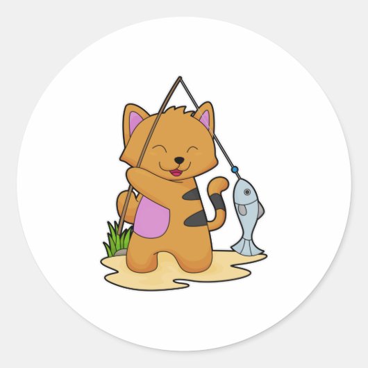 キャットアースフィッシャ魚釣りロッド&フィッシュ ラウンドシール (正面)