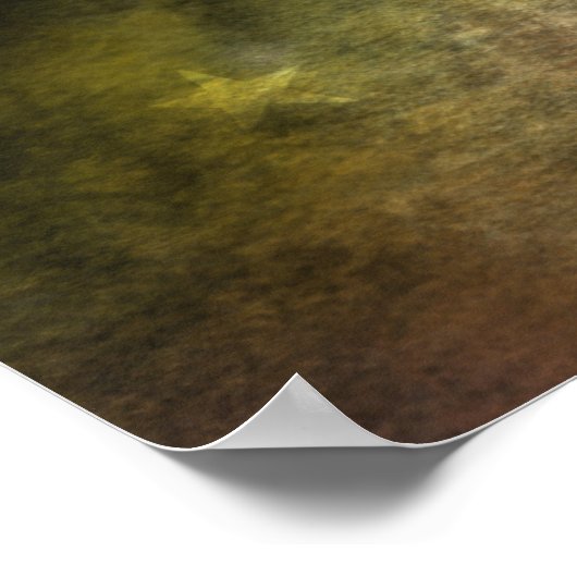 キャットアートと照り合わせる月のかわいい魔女 ポスター (角)