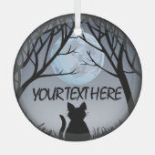 キャットアートオーナメントパーソナライズされた猫好き装飾 ガラスオーナメント (正面)