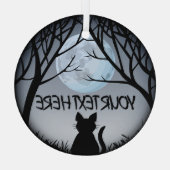 キャットアートオーナメントパーソナライズされた猫好き装飾 ガラスオーナメント (裏面)