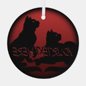 キャットアートオーナメントパーソナライズされた猫好き装飾 ガラスオーナメント (裏面)