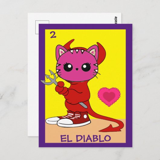 『キャットアートカード魔物はがき』 ポストカード (正面/裏面)