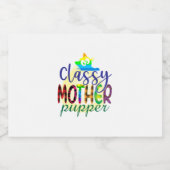 キャットアートクラシーなマザーパップ スパークリングワインラベル (シングルラベル)