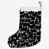 キャットアートクリスマスカスタマイズストッキングキャットストッキング スモールクリスマスストッキング (裏面)