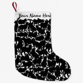 キャットアートクリスマスカスタマイズストッキングキャットストッキング スモールクリスマスストッキング (正面)