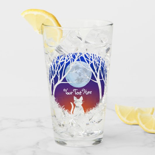 キャットアートグラスパーソナライズされたファットキャットグラス タンブラーグラス (アイス正面)