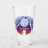 キャットアートグラスパーソナライズされたファットキャットグラス タンブラーグラス (正面)