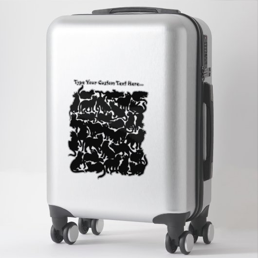 キャットアートテンポラリタトゥー猫好きスキン シール (スーツケース)