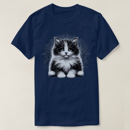 キャットアートデザインおもしろい猫好きキャットアートプリントT Tシャツ (デザイン正面)