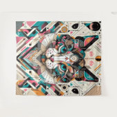 キャットアートデザイン タペストリー (正面(横))