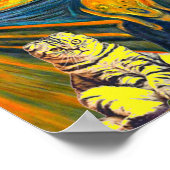 キャットアートパロディ・ムンチによる悲鳴 ポスター (角)