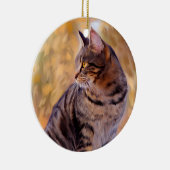 キャットアートポートレート セラミックオーナメント (右)