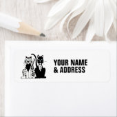 キャットアート差出人住所ラベル ラベル (インサイチュ)