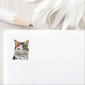 キャットアート差出人住所ラベル ラベル (インサイチュ)