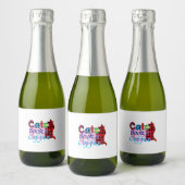 キャットアート猫ブックスコーヒー_2 スパークリングワインラベル (ボトル)