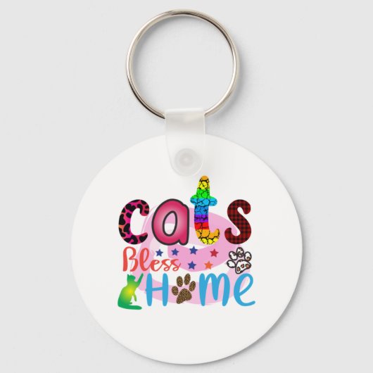 キャットアート賛美キャッツホーム_2 キーホルダー (正面)