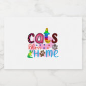 キャットアート賛美キャッツホーム_2 スパークリングワインラベル (シングルラベル)