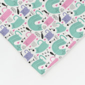 キャットアート |かわいい猫の虹 フリースブランケット (角)