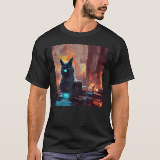 キャットアート Tシャツ (正面)