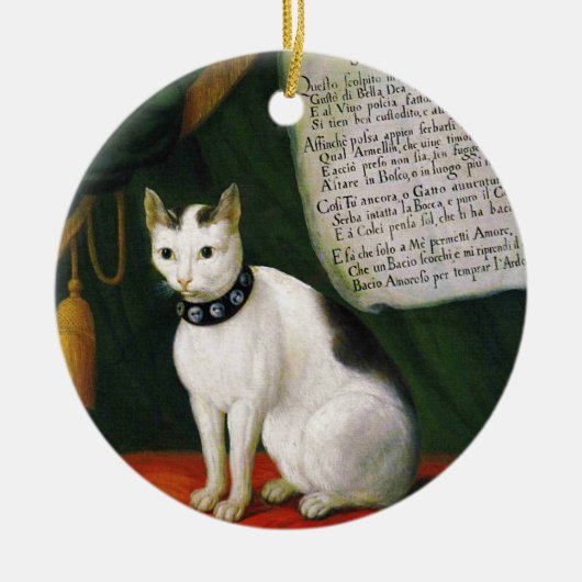 キャットアーメリーノのポートレート セラミックオーナメント (正面)