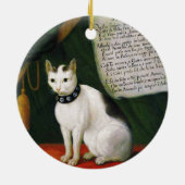 キャットアーメリーノのポートレート セラミックオーナメント (裏面)