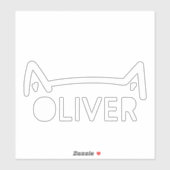 キャットイヤーカーデカール名前をカスタムするホワイトウィンドウバンパー シール (シート)