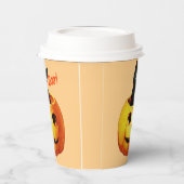 キャットインカボチャヴィンテージハロウィーンコーヒーマグ 紙コップ (左)