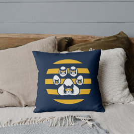 キャットインサングラスオンサンセットポーズヴィンテージネイビー クッション