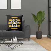 キャットインサングラスヴィンテージサンセットポーズ金ゴールドブラック クッション