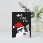 キャットインサンタハットホリデー シーズンポストカード (スタンド正面)