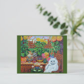 キャットインザガーデンルームバイルイスウェインカード  ポストカード (スタンド正面)