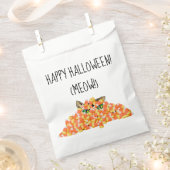 キャットインザキャンディーコーン面白いハロウィーンのお気に入りバッグ フェイバーバッグ (クリップ留めされた状態)