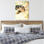 キャットインザサンシャインブルーノリレジェフォス キャンバスプリント (インサイチュ (寝室))