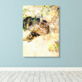 キャットインザサンシャインブルーノリレジェフォス キャンバスプリント (インサイチュ (ウッドフロア))