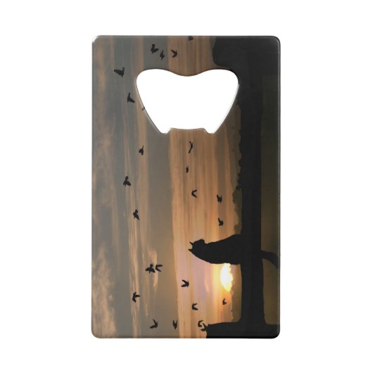 キャットインザサンセットクレジットカードボトルオープナー クレジットカード栓抜き (正面)