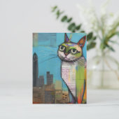 キャットインザシティコラージュ ポストカード (スタンド正面)