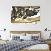 キャットインザバッグウォーター絵画カラーキャンバスプリント キャンバスプリント (インサイチュ (寝室))