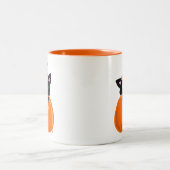 キャットインザパンプキンコーヒーマグ ツートーンマグカップ (中央)