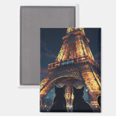 キャットインパリスエッフェルタワー葉書 マグネット (正面/裏面)
