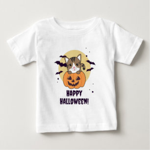 キャットインパンプキンスイートキャッツハッピーハローウィン ベビーTシャツ