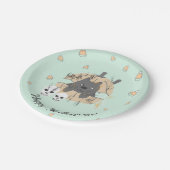 キャットインパンプキンスカルキャンディーコーンキッズハロウィーン ペーパープレート (アングル)