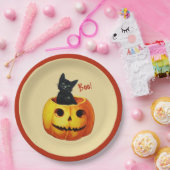 キャットインパンプキンハロウィーン紙プレート ペーパープレート (パーティー)