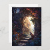 キャットインマジカル路地ファンタジーアート ポストカード (正面/裏面)