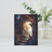 キャットインマジカル路地ファンタジーアート ポストカード (スタンド正面)