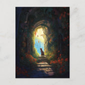 キャットインマジカル路地ファンタジーアート ポストカード (正面)