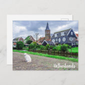 キャットイン伝統的魚釣り村 ポストカード (正面/裏面)