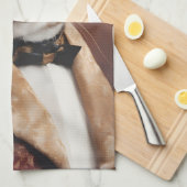 キャットイン喫煙 キッチンタオル (四つ折り)