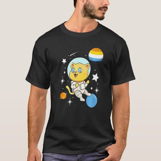 キャットイン宇宙アロエプライド1 Tシャツ (正面)
