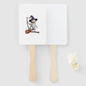 キャットウィザードハロウィーンウィッチミスティック猫好き ハンドファン (正面&裏面)